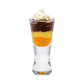 2 oz Concave Dessert Shot Glass - 1 3/4" x 1 3/4" x 4 1/4" - 6 count box