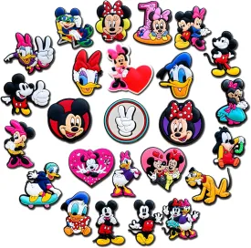 25Pcs Cartoon Shoe Charms for Clog Sandals Bracelets Decoration, Cute Charms