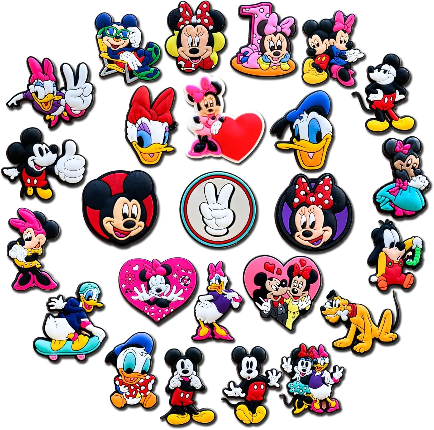 25Pcs Cartoon Shoe Charms for Clog Sandals Bracelets Decoration, Cute Charms