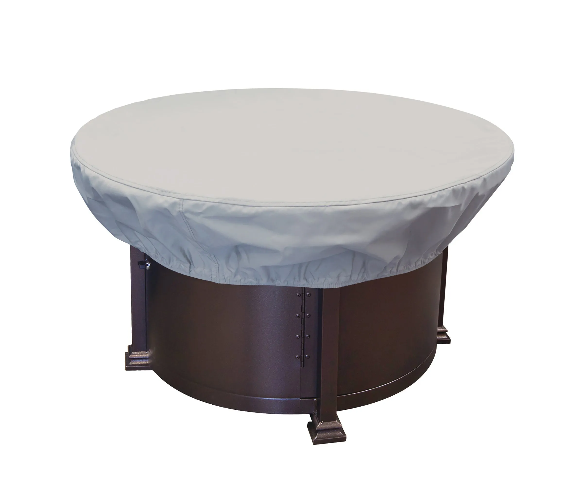 36" Round Fire Pit Cover - Durable 160g Polyester Fabric, Water Resistant & Breathable Protection