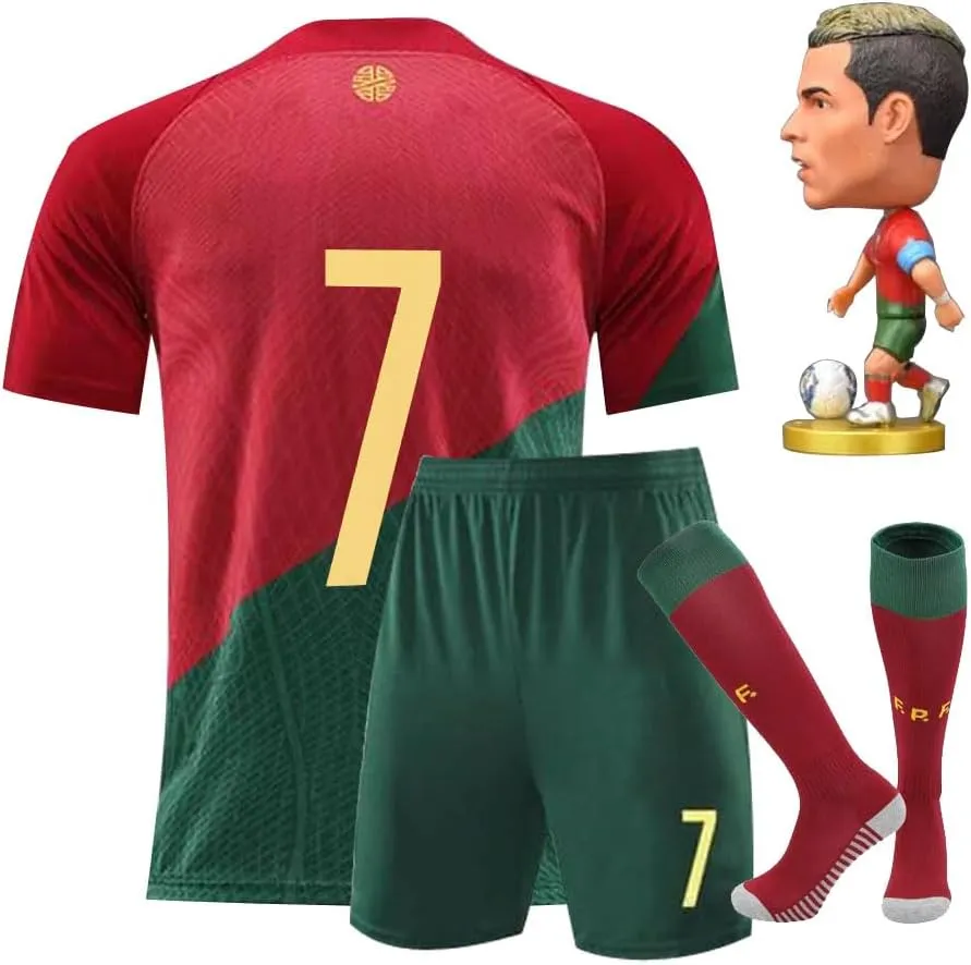 #7 Boys' Soccer Jerseys Sports Team Training Uniform Boys and Girls Youth Shirts and Shorts Set