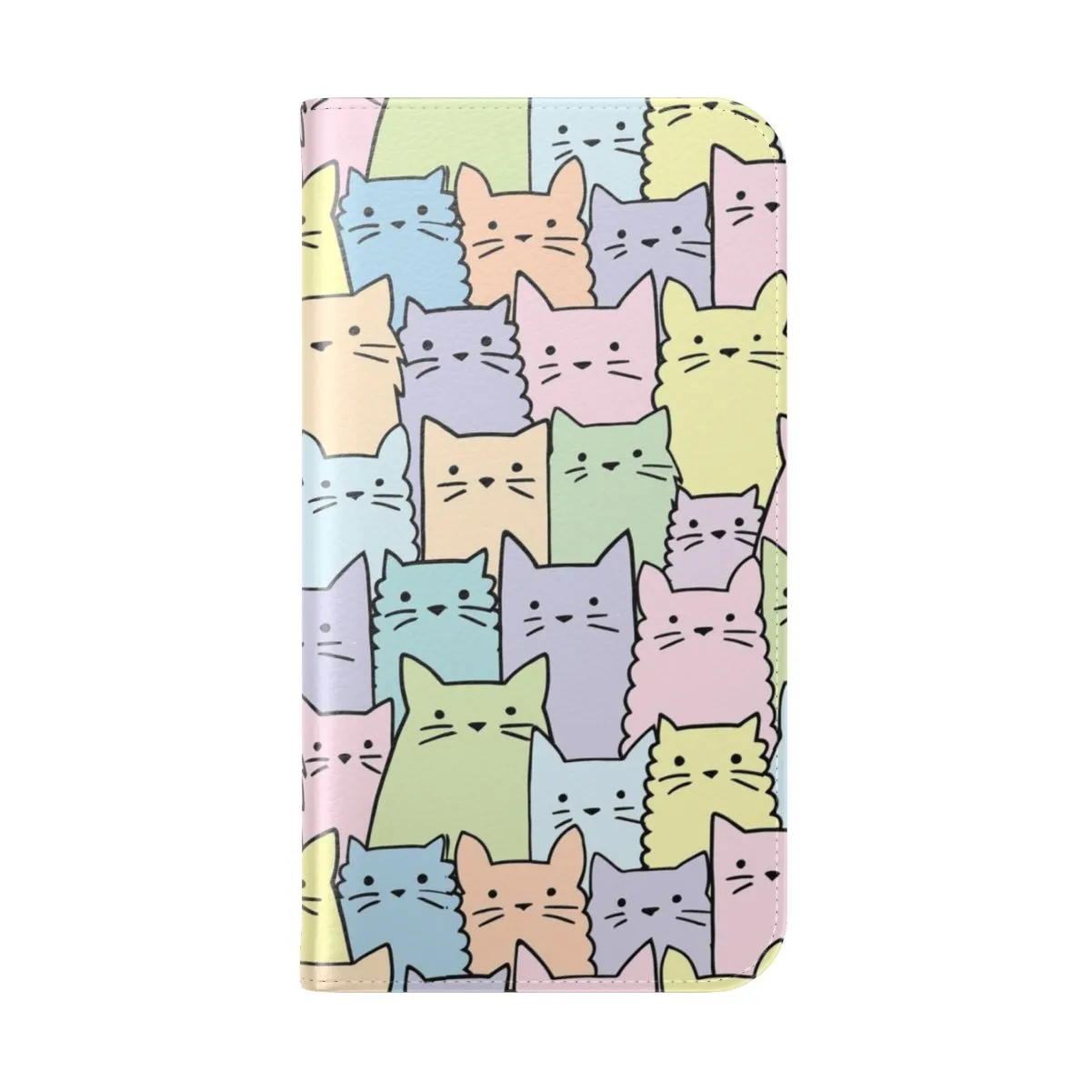 Adorable Pastel Cat Phone Flip Cover