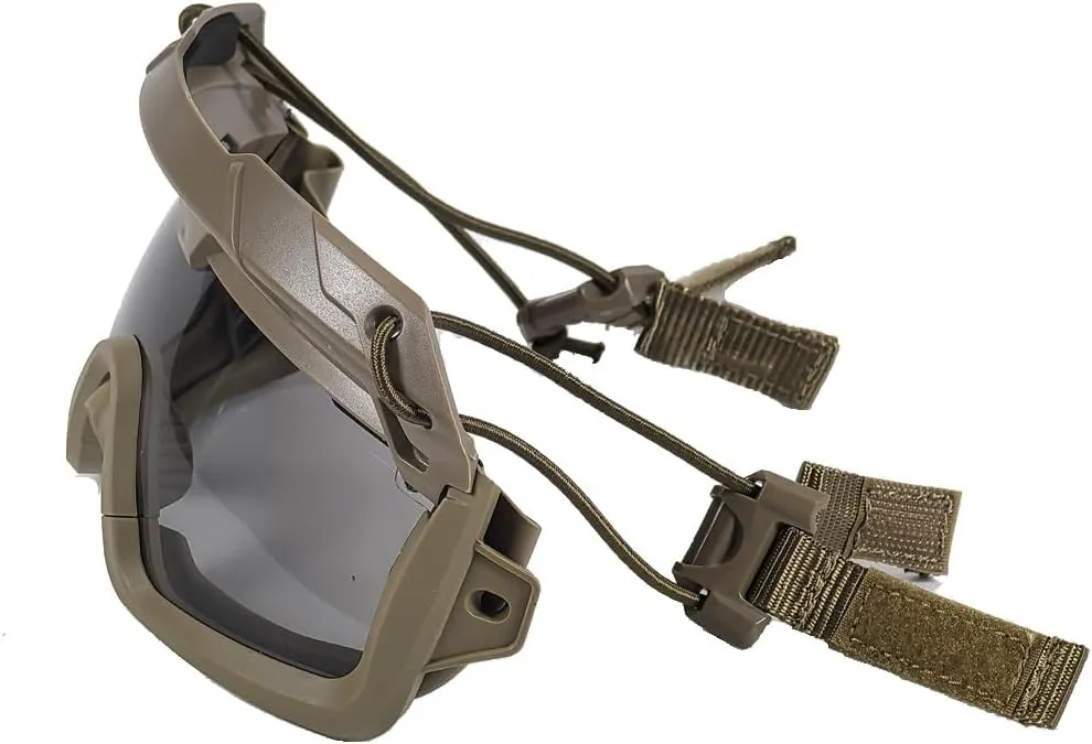 ATAIRSOFT Tactical Anti Fog Safety Protection 2 Modes Goggles Glasses for Airsoft Hiking Paintball Hunting
