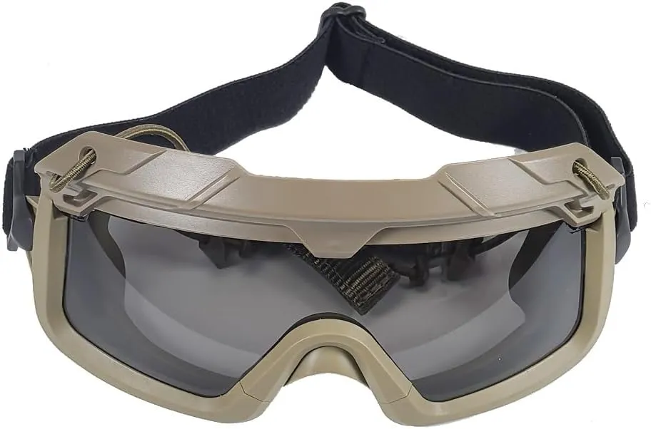 ATAIRSOFT Tactical Anti Fog Safety Protection 2 Modes Goggles Glasses for Airsoft Hiking Paintball Hunting
