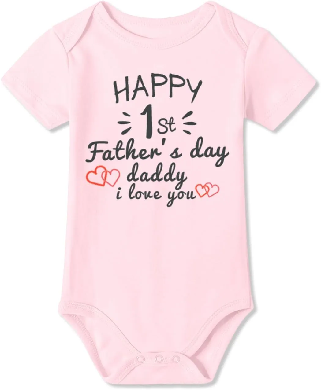 BesserBay Baby Happy 1st Father's Day Bodysuit Infant Fathers Day Onesie 0-12 Moths
