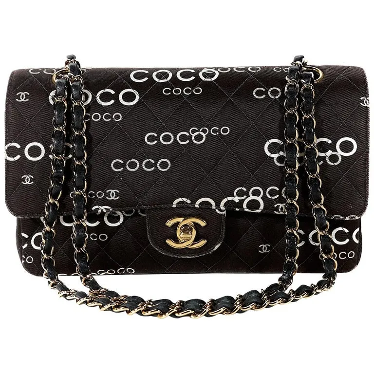 CHANEL Classic COCO Print Double Flap Bag