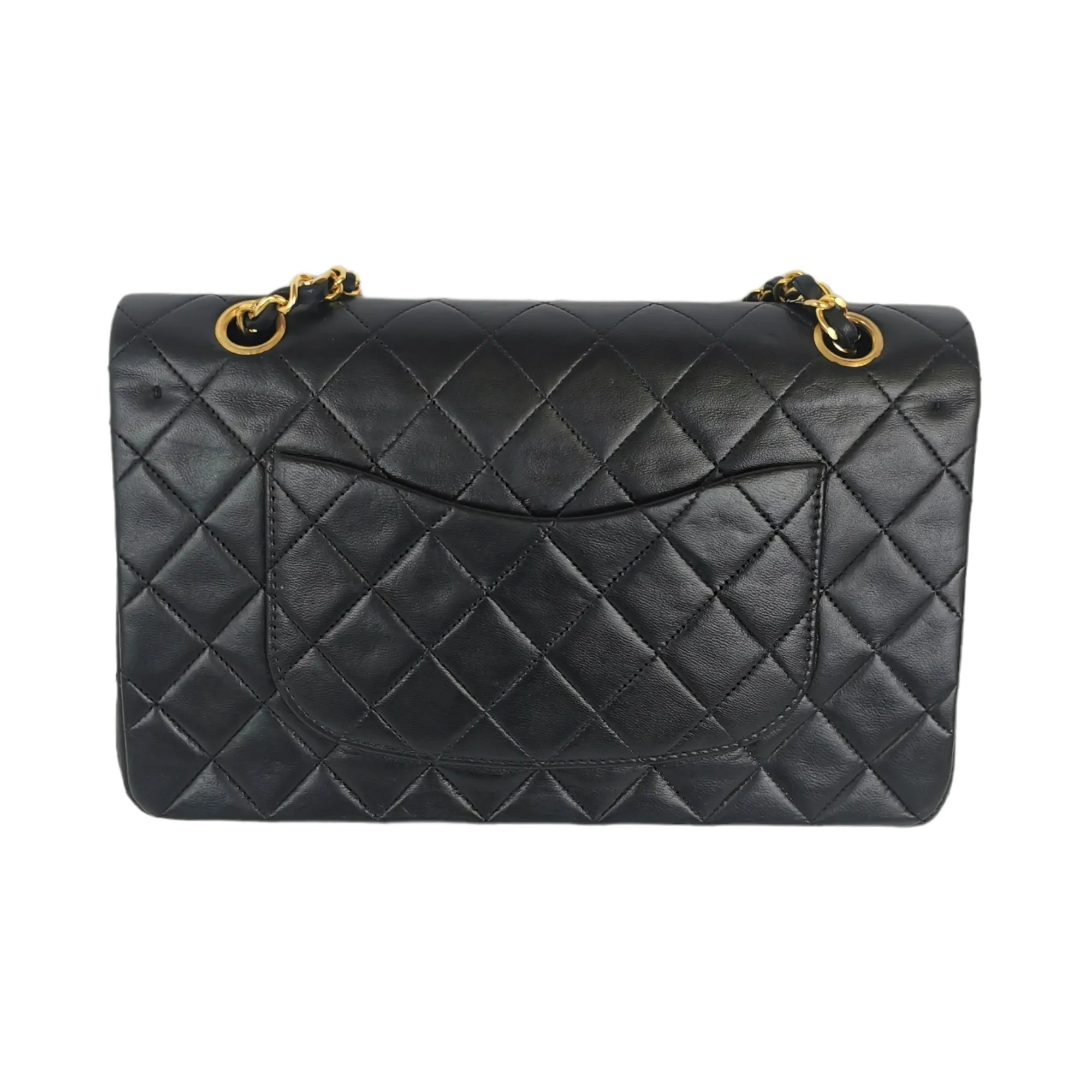 Chanel Classic Double Flap Medium Black Lambskin Gold
