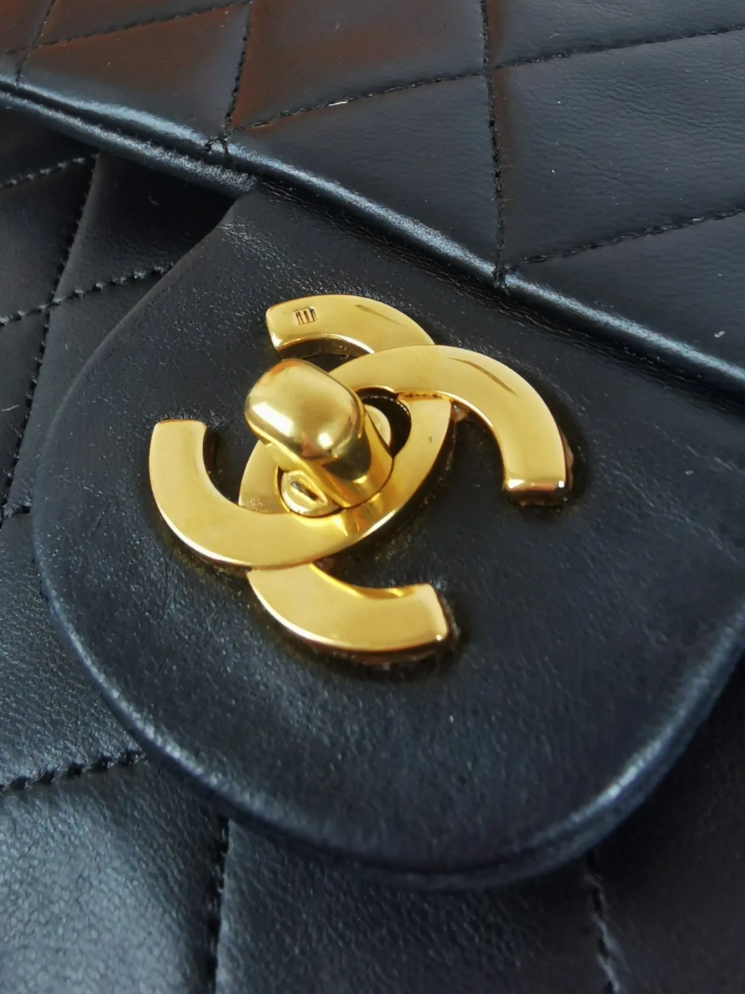 Chanel Classic Double Flap Medium Black Lambskin Gold