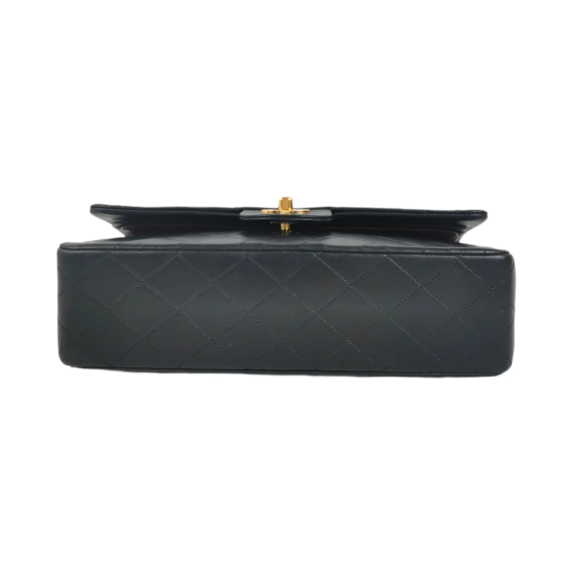 Chanel Classic Double Flap Medium Black Lambskin Gold