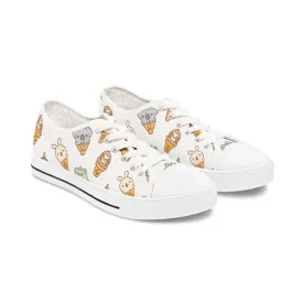 Colorful Animal Ice Cream Women's Low Top Sneakers