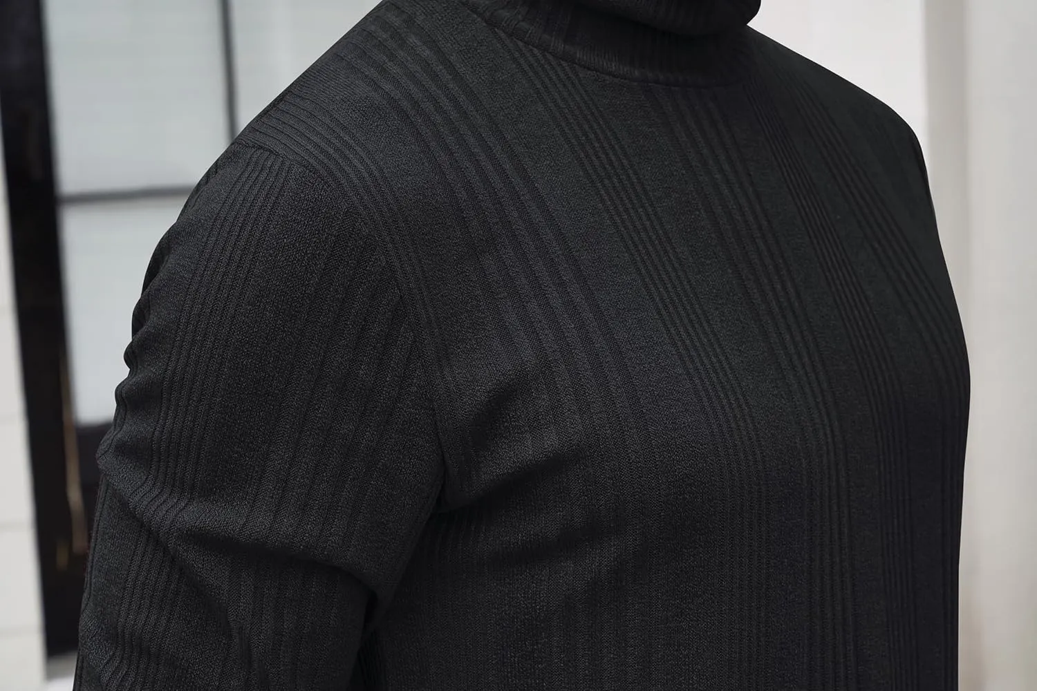 Derminpro Men's Slim Fit Soft Turtleneck Long Sleeve Pullover Lightweight T-Shirt