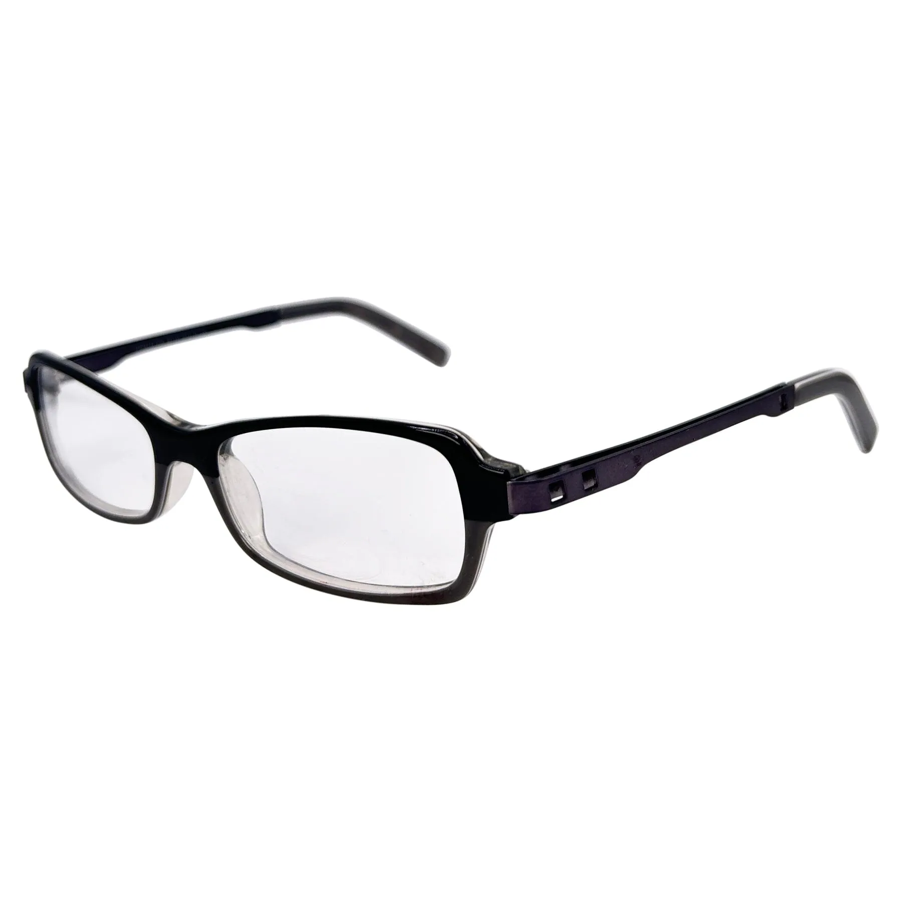 DON'T SPEAK Small Clear Rectangular 90s Vintage Glasses