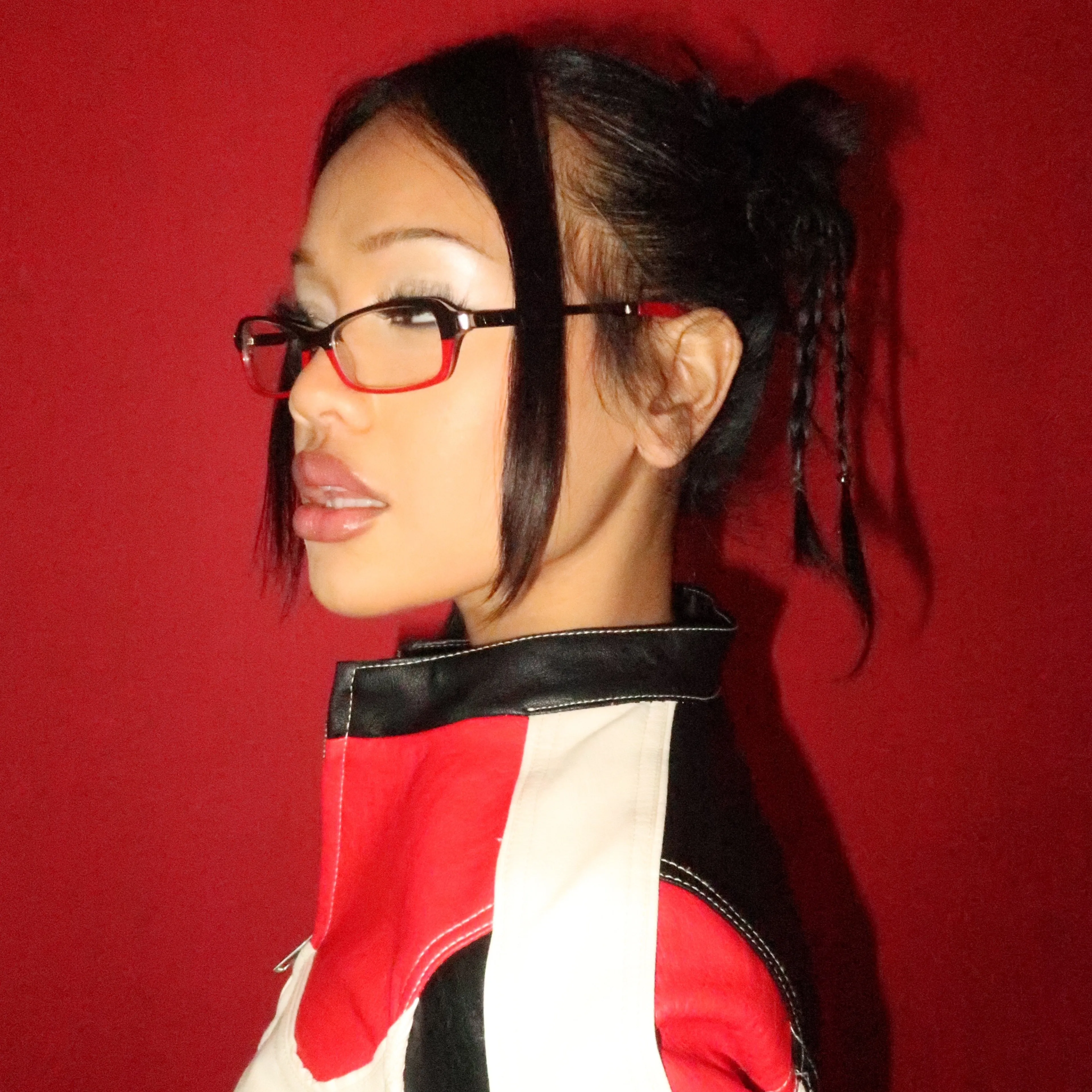 DON'T SPEAK Small Clear Rectangular 90s Vintage Glasses