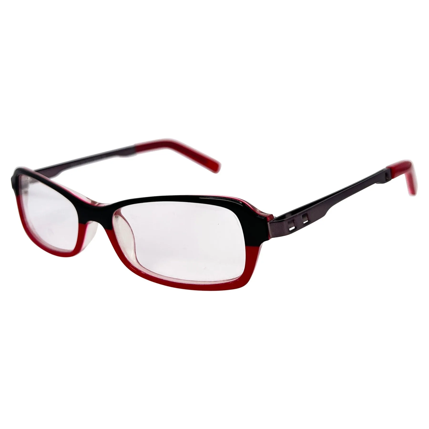 DON'T SPEAK Small Clear Rectangular 90s Vintage Glasses