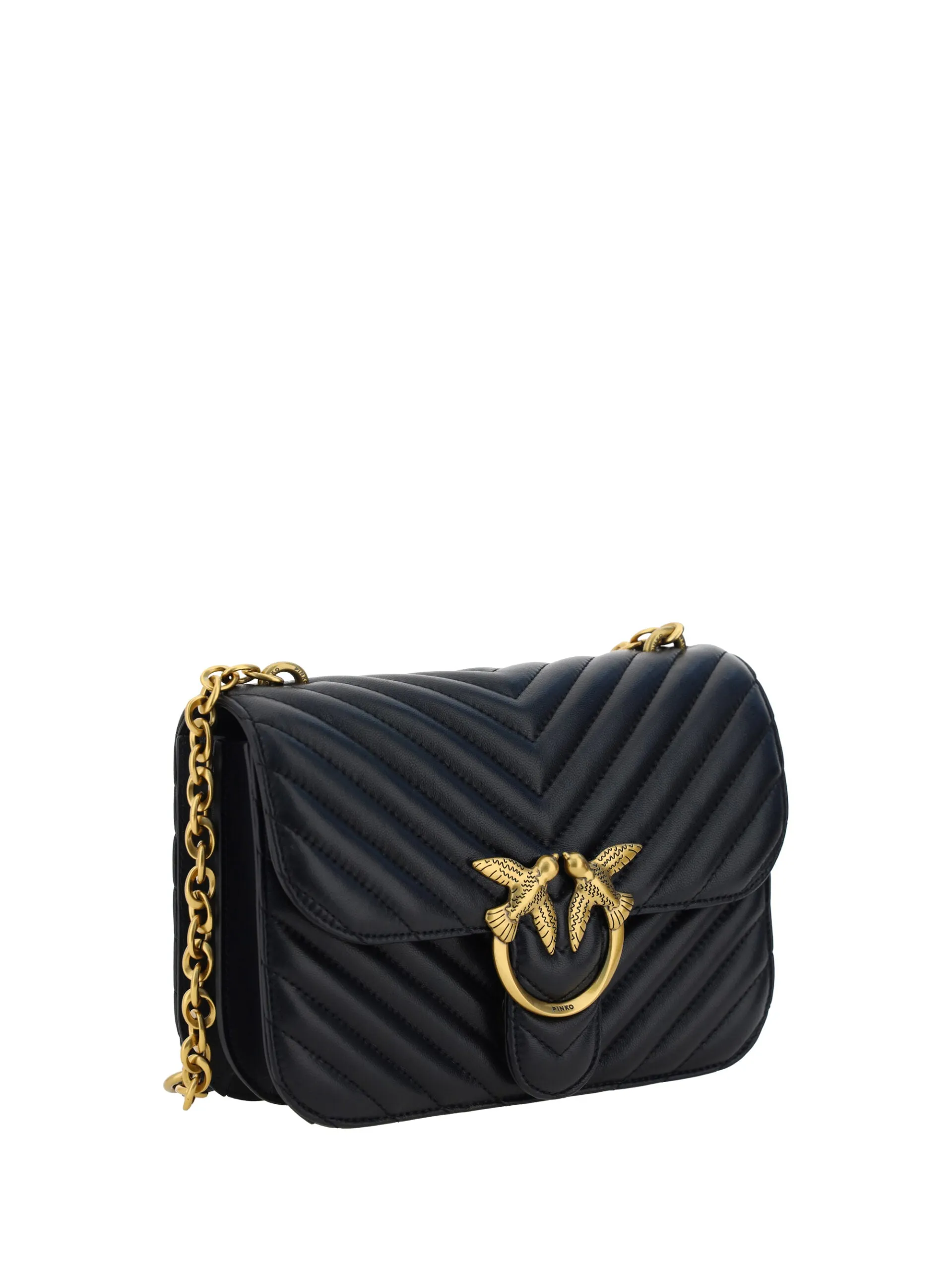 Elegant Black Quilted Leather Shoulder Bag
