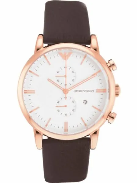 Emporio Armani Men's AR1936 Elegant Quartz Leather Watch