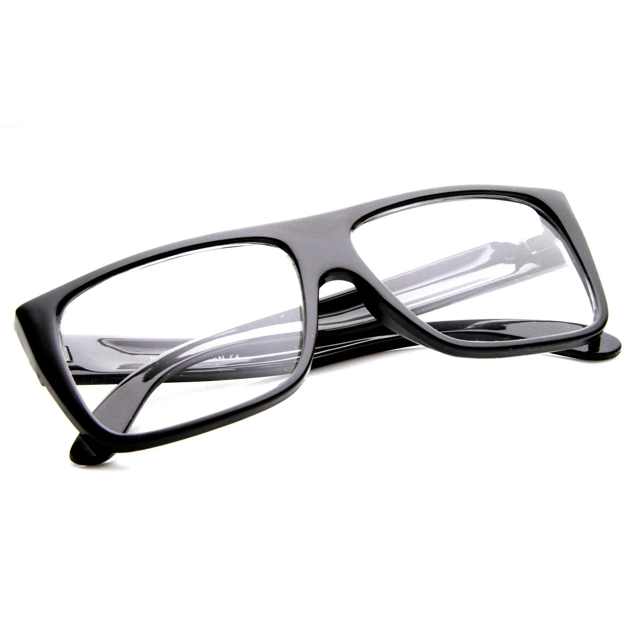 Flat Top Square Clear Lens Fashion Glasses 8807