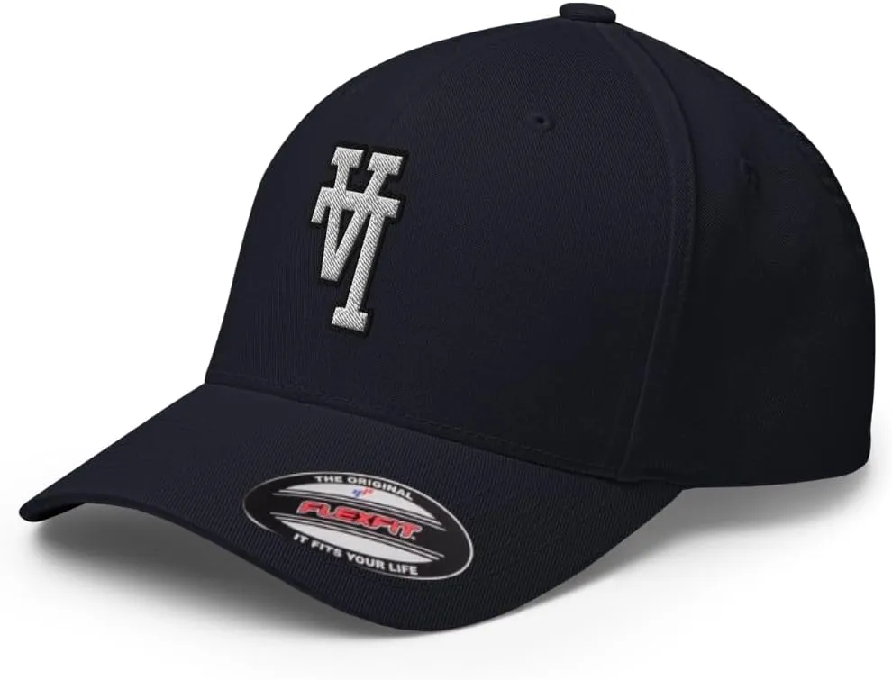 FX Upside Down LA Fitted Hat Embroidered Curved Bill Mid Crown Closed-Back Structured Los Angeles Twill Cap