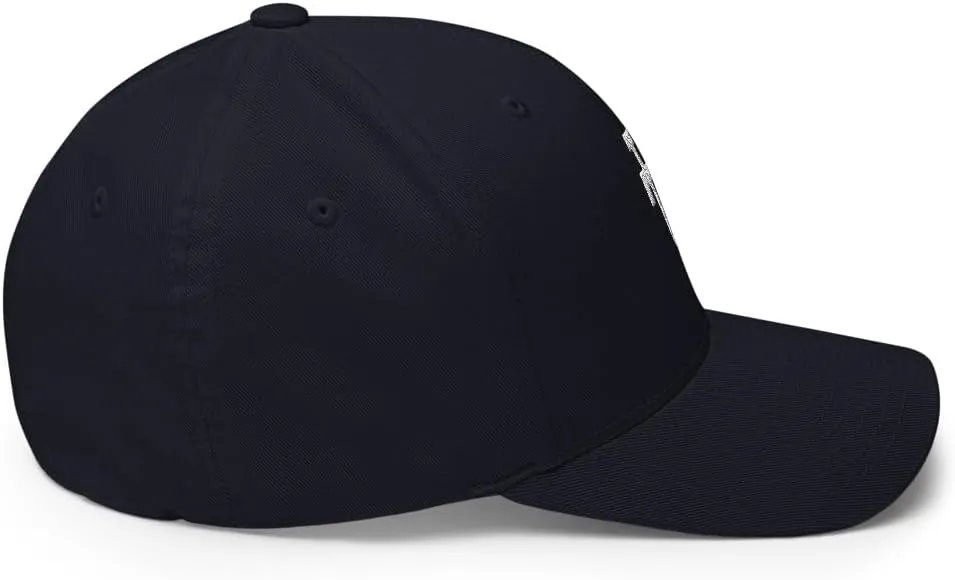 FX Upside Down LA Fitted Hat Embroidered Curved Bill Mid Crown Closed-Back Structured Los Angeles Twill Cap