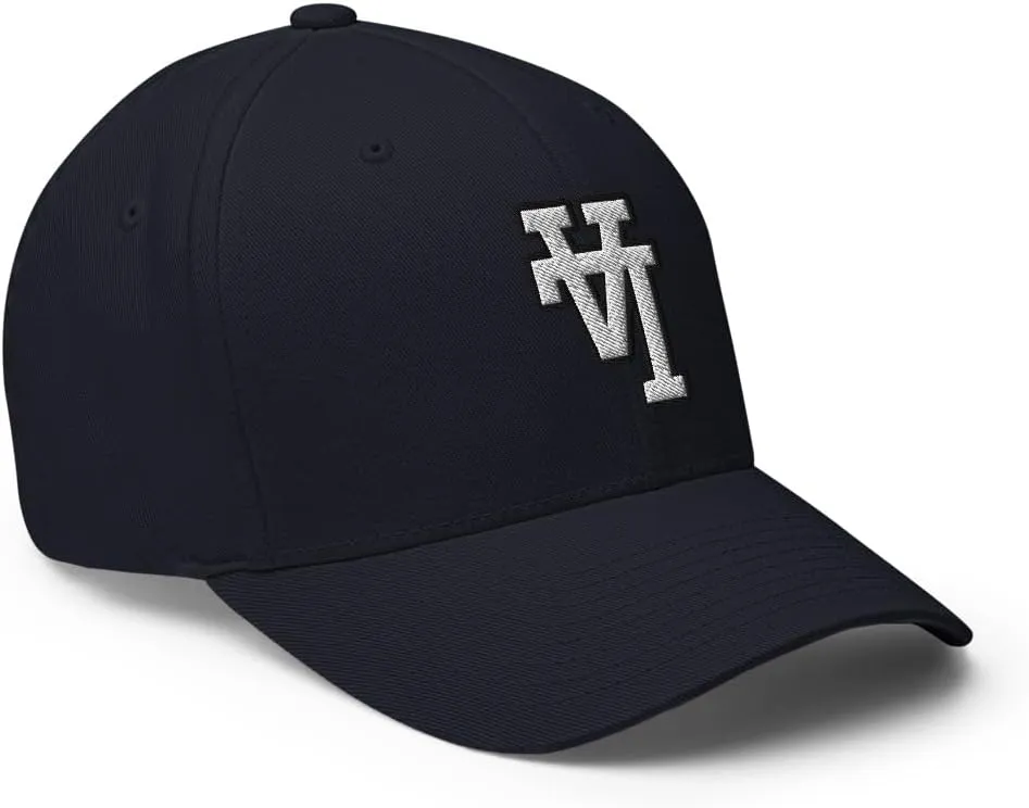 FX Upside Down LA Fitted Hat Embroidered Curved Bill Mid Crown Closed-Back Structured Los Angeles Twill Cap