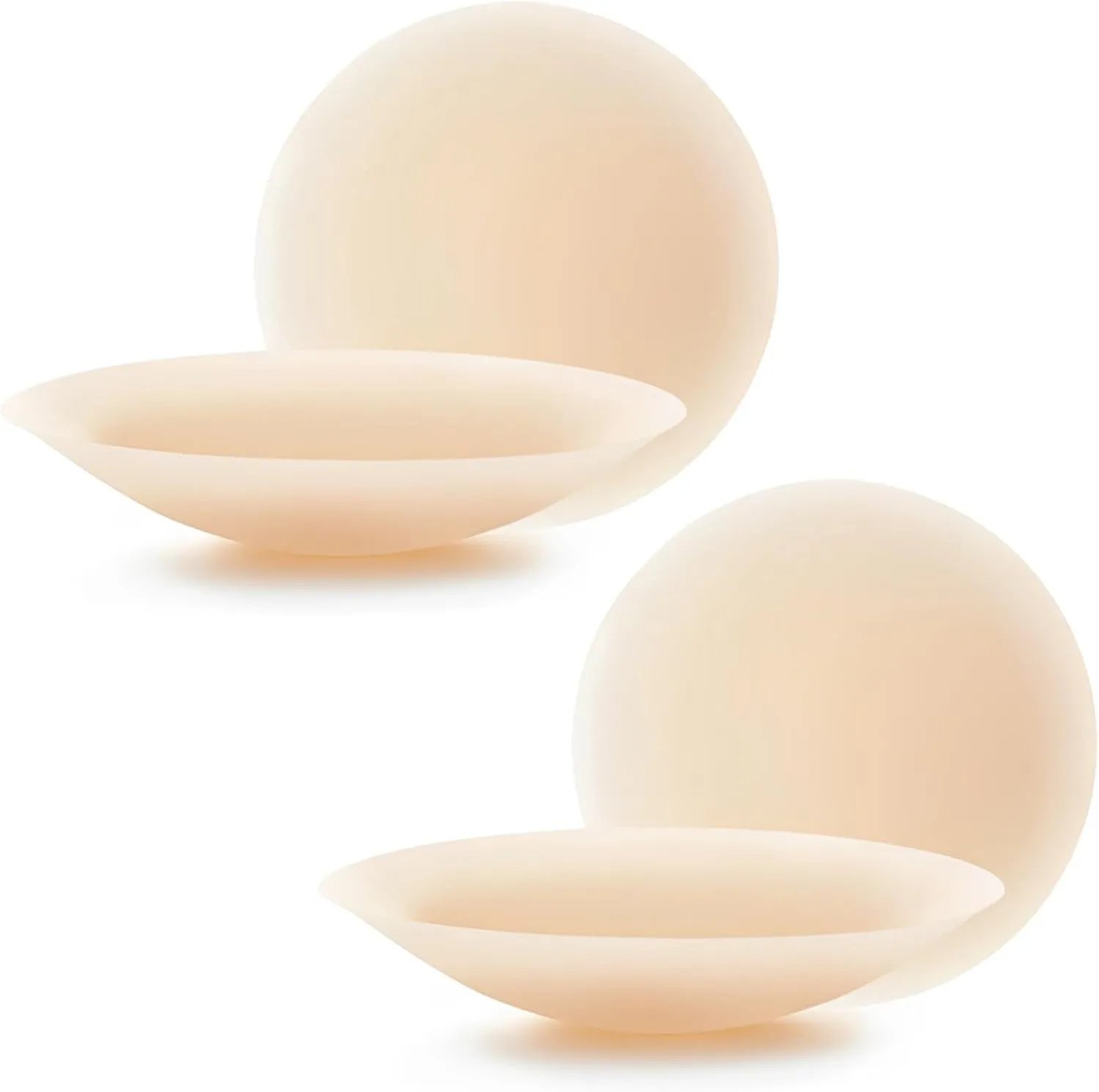 Go Braless Body Grippy-not-sticky Seamless 2 Pairs Nipple Covers Ultra-Thin Non-Adhesive Reusable Pasties