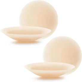 Go Braless Body Grippy-not-sticky Seamless 2 Pairs Nipple Covers Ultra-Thin Non-Adhesive Reusable Pasties