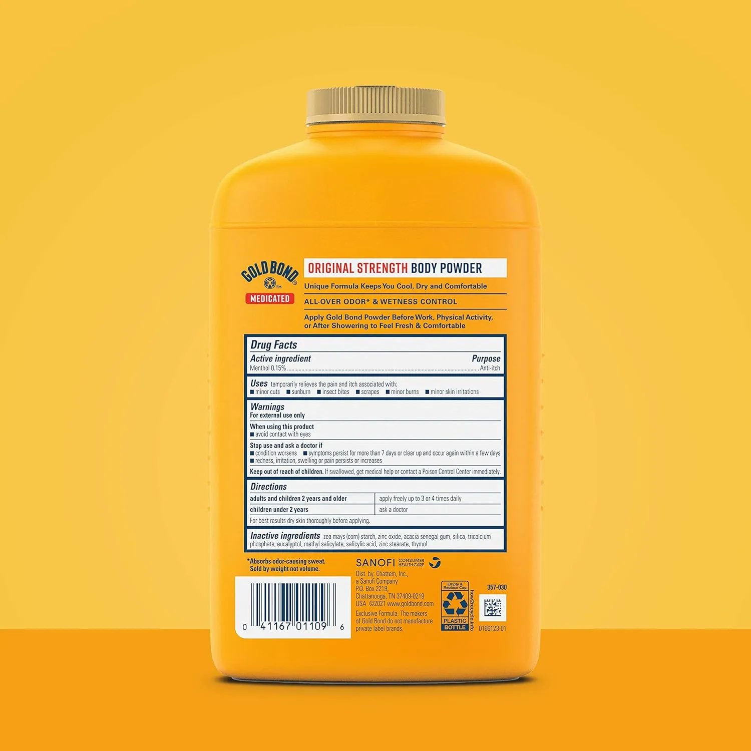 Gold Bond Medicated Original Strength Body Powder, 10 oz., Talc-Free, Anti-Itch, Absorbs & Cools