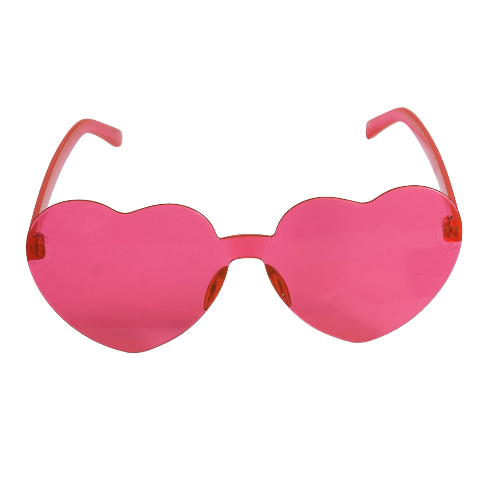 Hot Pink Acrylic Heart Glasses (Each)