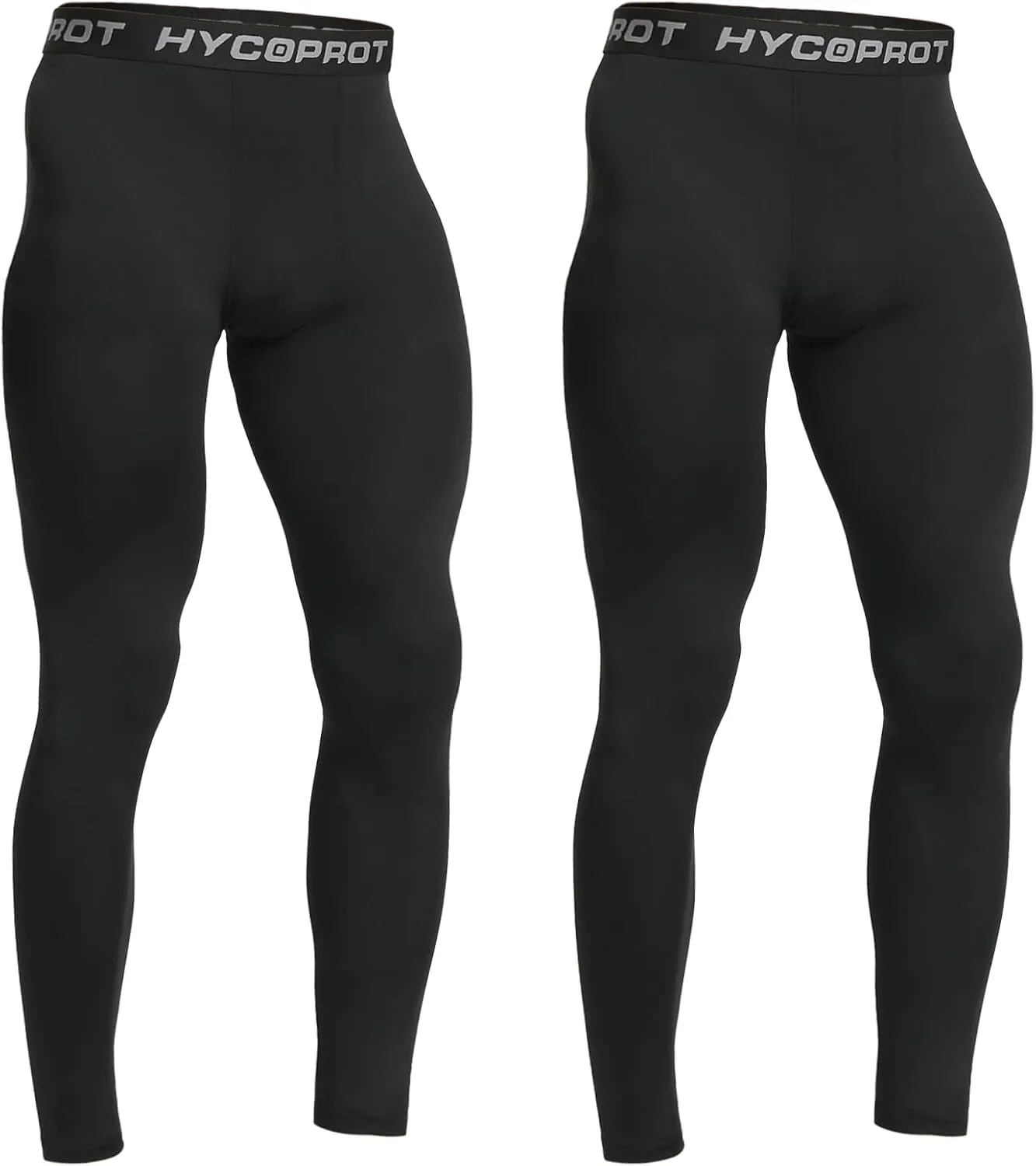 HYCOPROT Men's Compression Pants, Athletic Leggings Base Layer Cool Dry Workout Tights for Running Yoga Gym Basketball