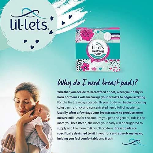 Lil-Lets Maternity Breast Pads, 120 x Disposable Nursing Pads