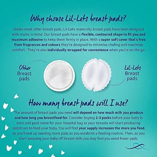 Lil-Lets Maternity Breast Pads, 120 x Disposable Nursing Pads