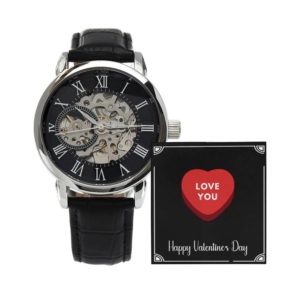 Love You Openwork Watch For Husband or Boyfriend