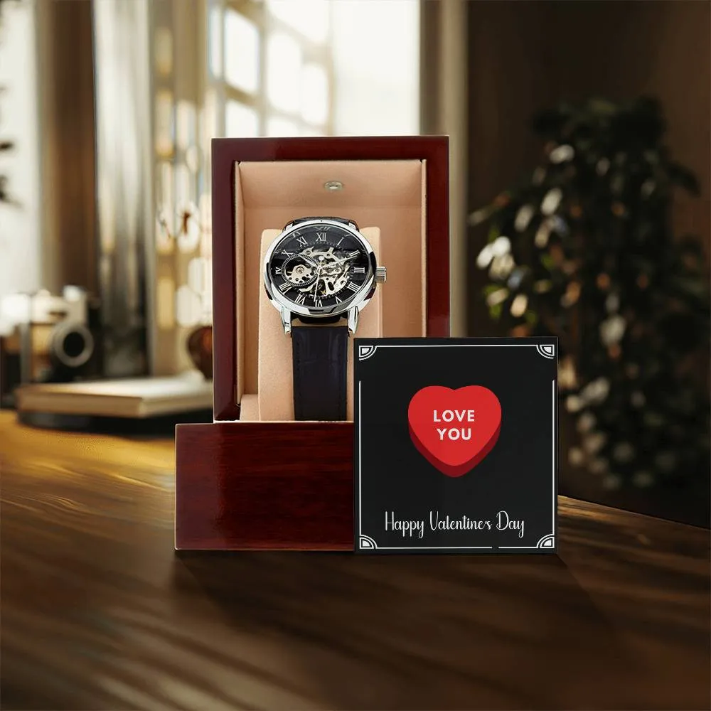 Love You Openwork Watch For Husband or Boyfriend