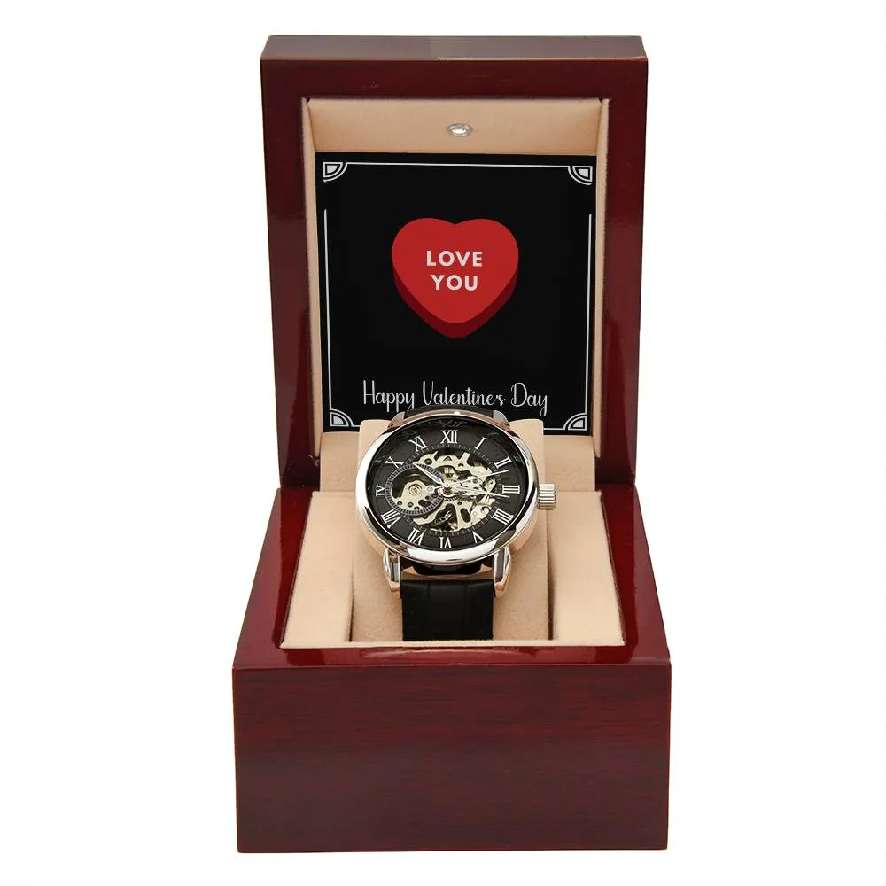 Love You Openwork Watch For Husband or Boyfriend