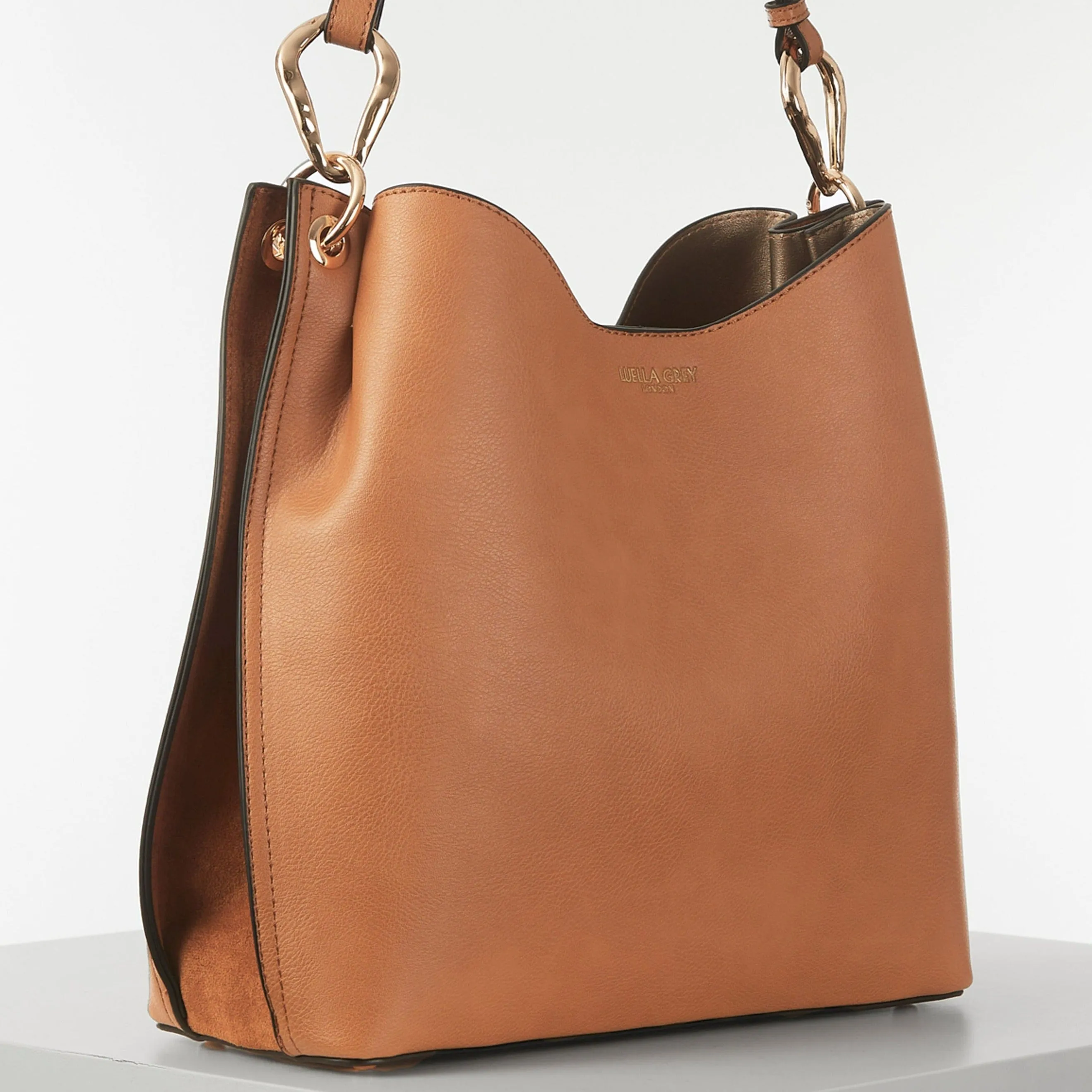 Luella Grey Phoebe Camel Molten Chain Hobo