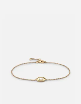 Luna Bracelet, 14k Gold Baguette Pavé