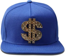 Men's Hip-hop Flat top Brimmed hat, Dollar Sign hat, Faux Leather Brim Hip-hop Baseball Cap