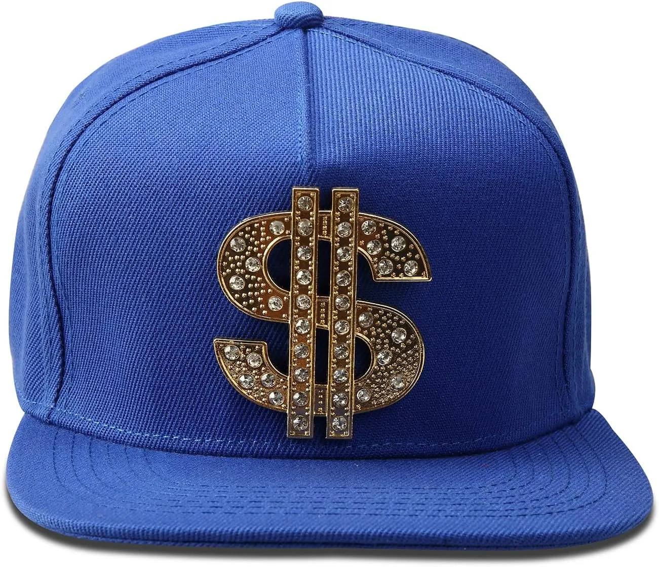 Men's Hip-hop Flat top Brimmed hat, Dollar Sign hat, Faux Leather Brim Hip-hop Baseball Cap