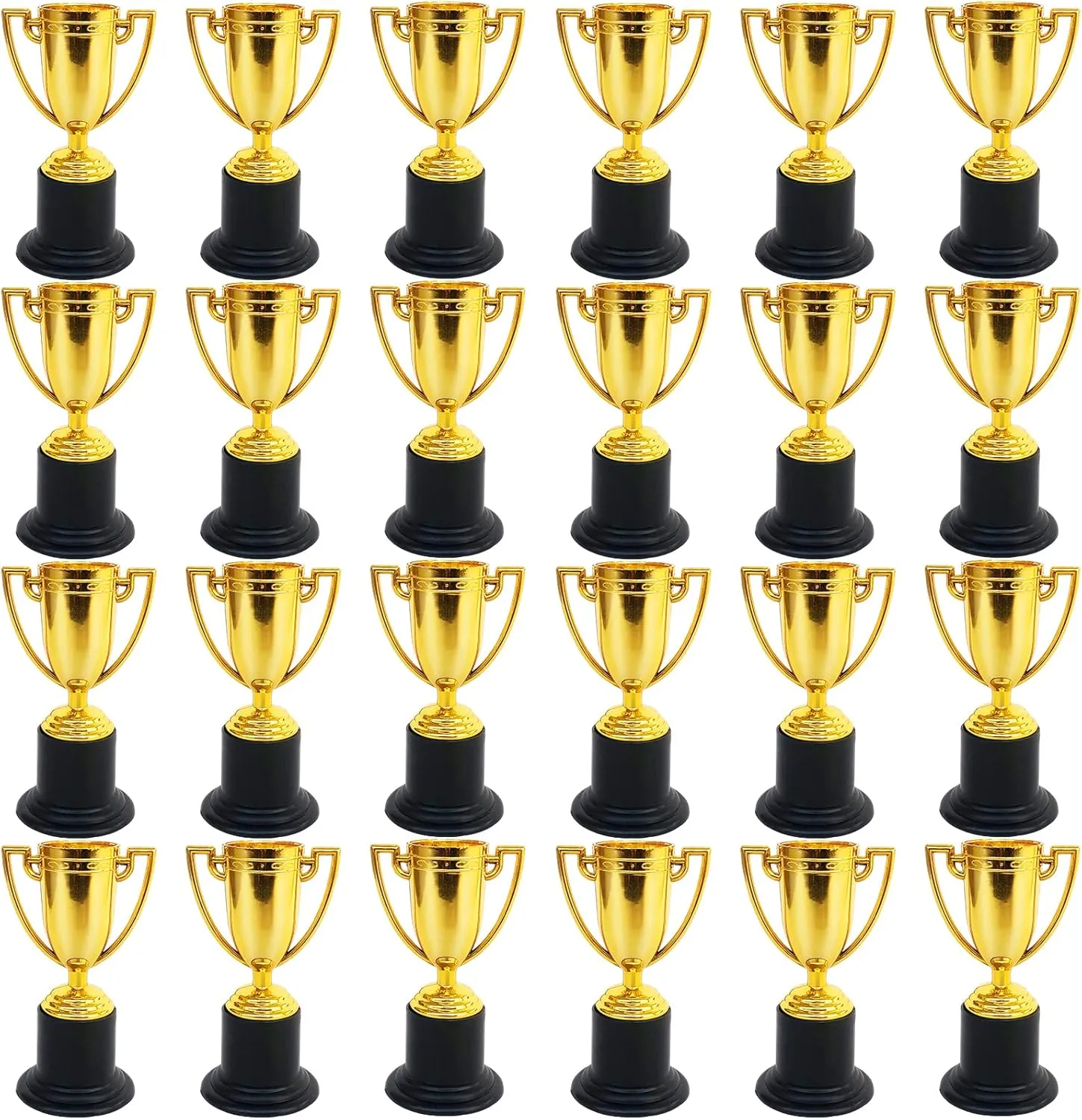 Mini Trophies for Kids Awards,Plastic Gold Award Trophy Cups,Golden Award Trophy Cups Set,Gold Participation Trophy Cup for Party Favors,Rewards,Props,Sports,Competitions(4 in)