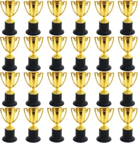 Mini Trophies for Kids Awards,Plastic Gold Award Trophy Cups,Golden Award Trophy Cups Set,Gold Participation Trophy Cup for Party Favors,Rewards,Props,Sports,Competitions(4 in)