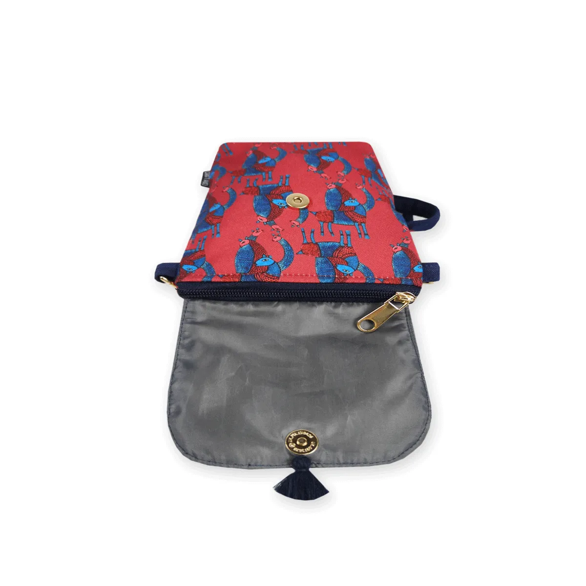 Mobile Sling Bag- Gond Red Deer