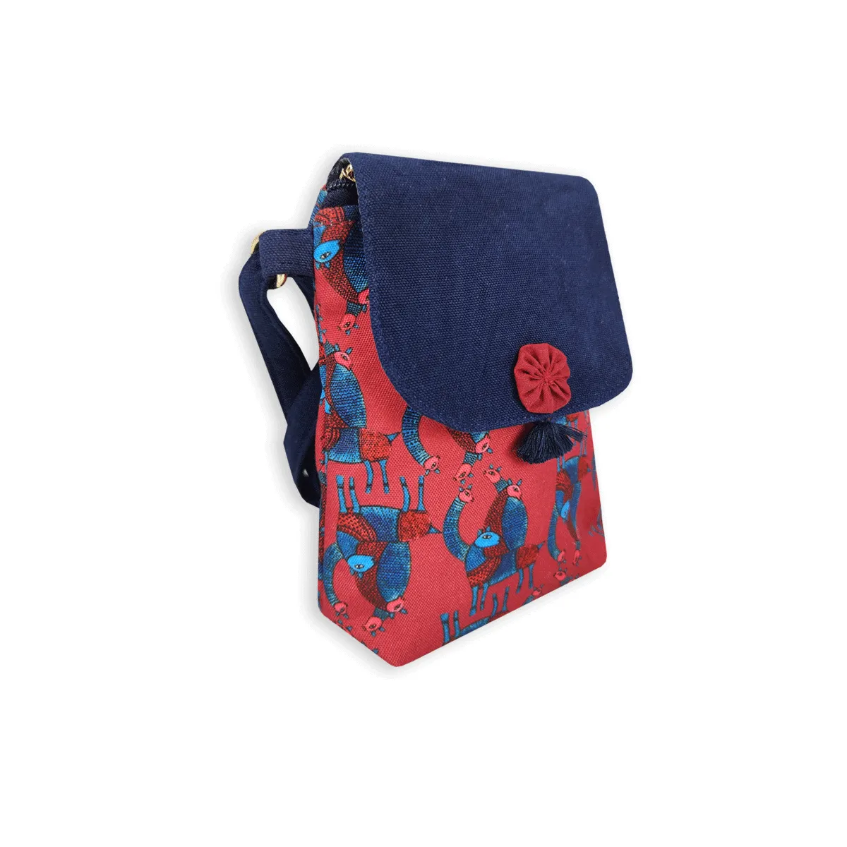 Mobile Sling Bag- Gond Red Deer