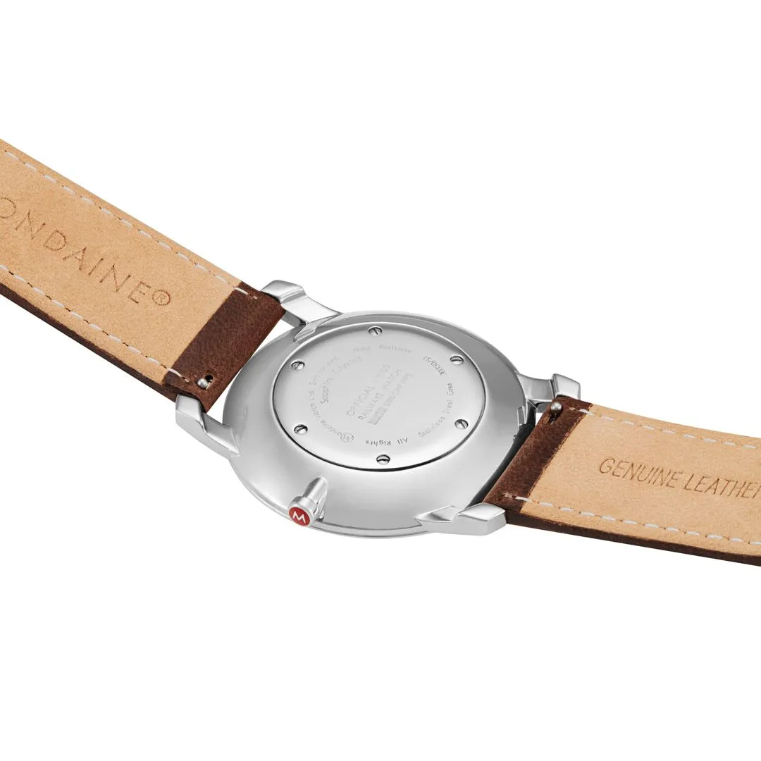 Mondaine Simply Elegant 41mm Brown Leather Watch A638.30350.12SBG