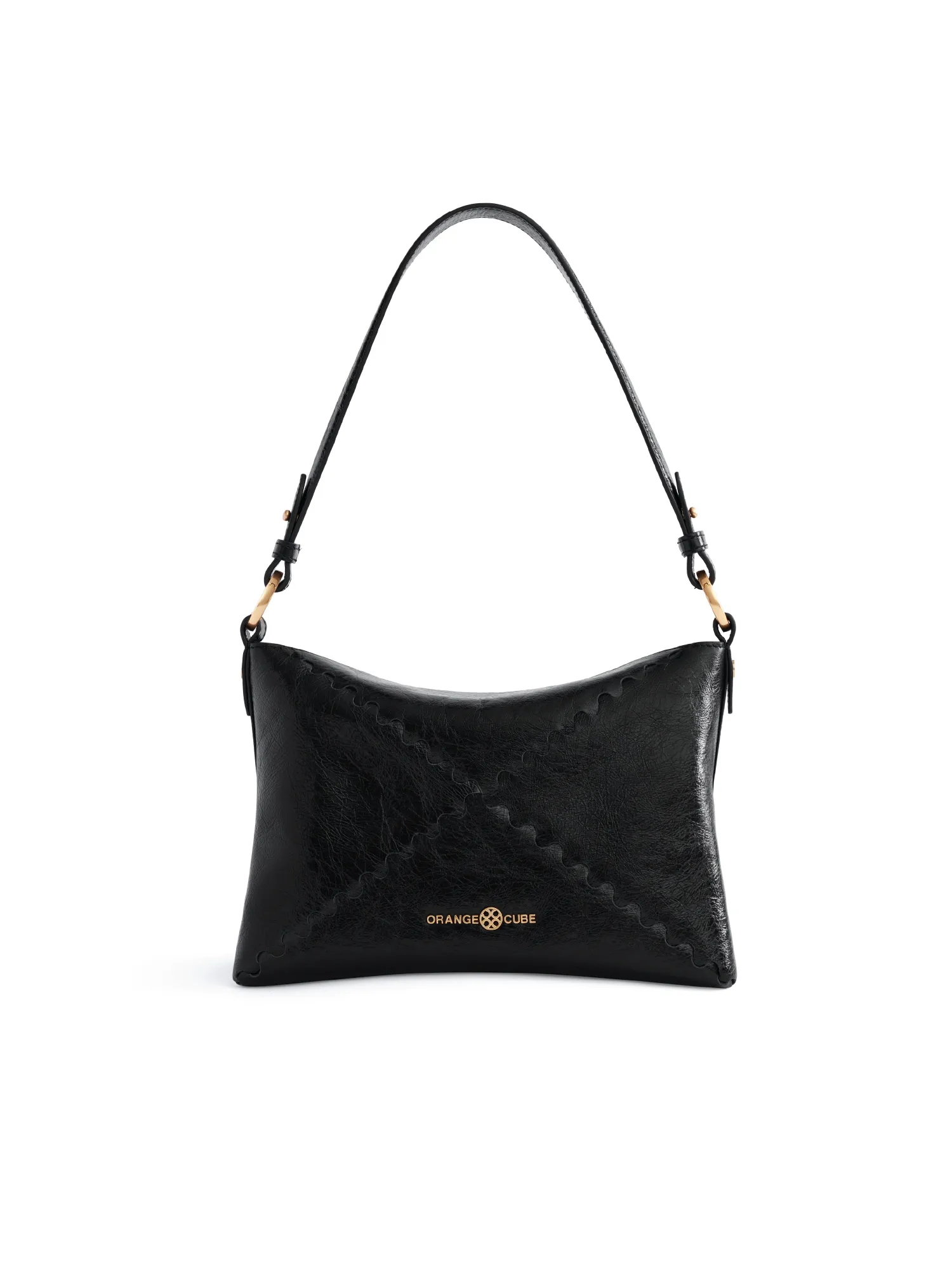 Mosaic Baguette Shoulder Bag - Black