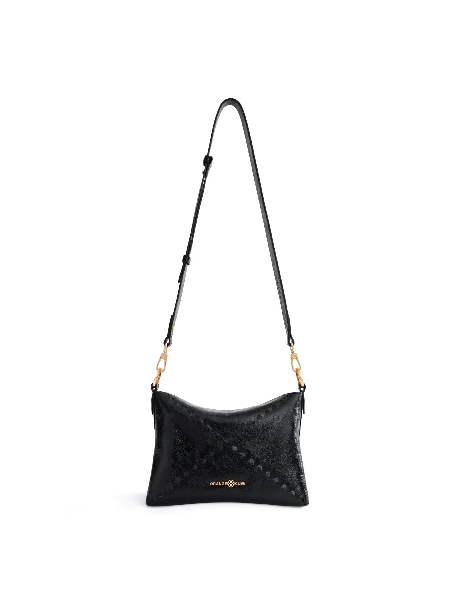 Mosaic Baguette Shoulder Bag - Black
