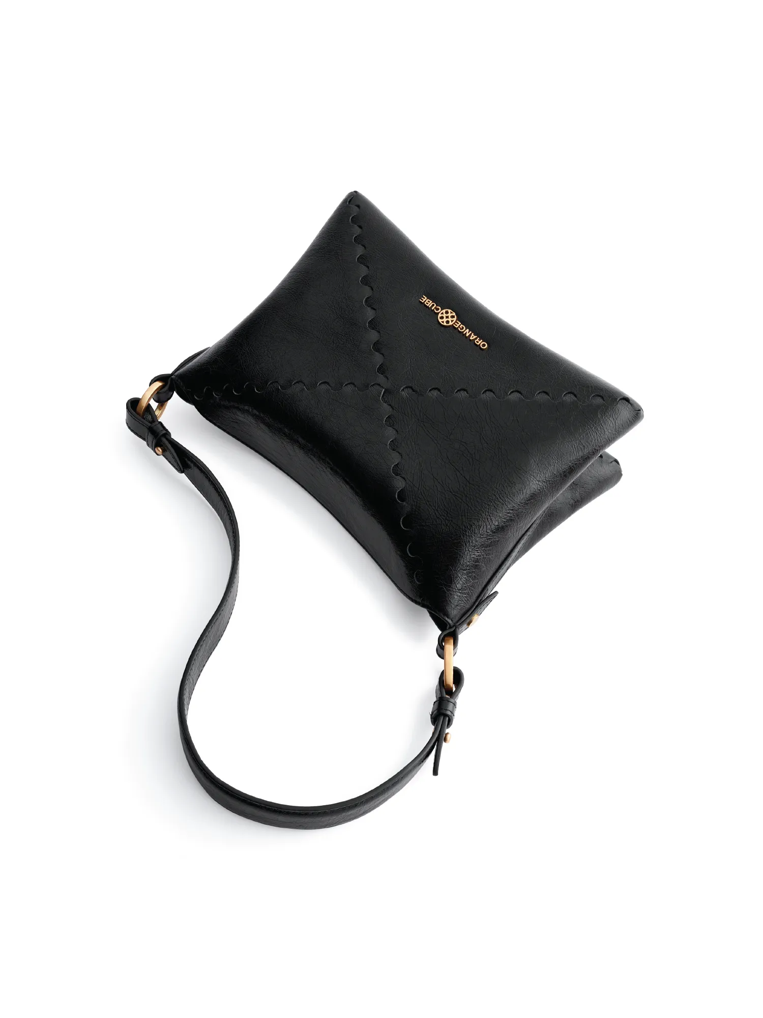 Mosaic Baguette Shoulder Bag - Black