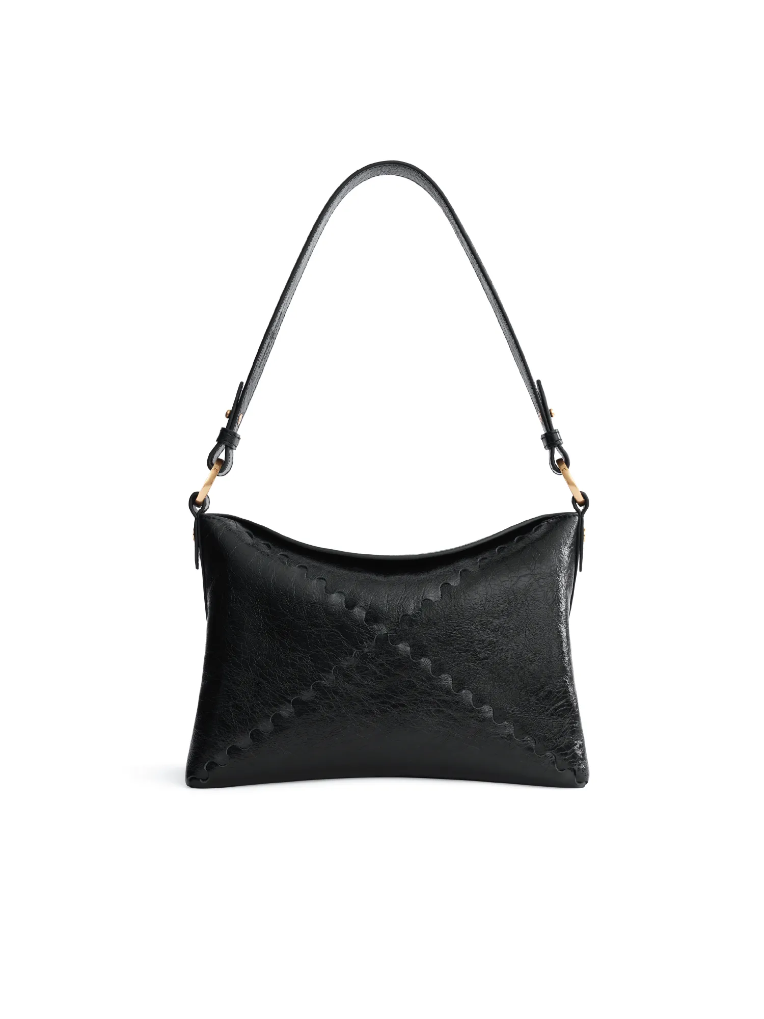 Mosaic Baguette Shoulder Bag - Black