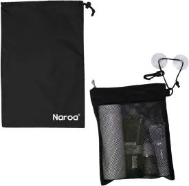 Naroa Waterproof Multifunctional Toiletry Shower Bag for Gym, Travel, Business and Foldable Portable Hanging Bathroom Mesh Caddy with Wet & Dry Storage Suction Hook Tote for Men Women