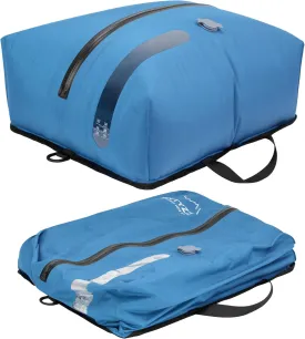 ONTYZZ Travel Vacuum Compression Bags Reusable Compression Bag with IP67 Waterproof Zipper Space Saver Vacuum Bags for Suitcase,One Pack Blue