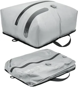 ONTYZZ Travel Vacuum Compression Bags Reusable Compression Bag with IP67 Waterproof Zipper Space Saver Vacuum Bags for Suitcase,One Pack Grey